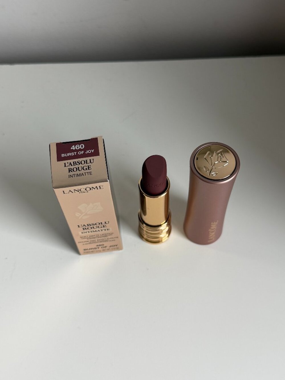 NWT Lancome L'Absolu Rouge Intimatte Lipstick 460 Burst of Joy